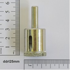 Foret, mèche, trépan 25mm de diamètre au diamant